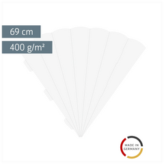 Schultüten-Rohling Zuschnitt | 69 cm, 400 g/m², weiß