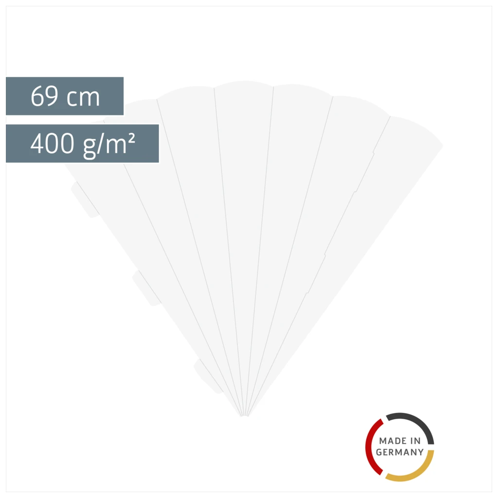 Schultüten-Zuschnitt | 69 cm, 400 g/m², weiß