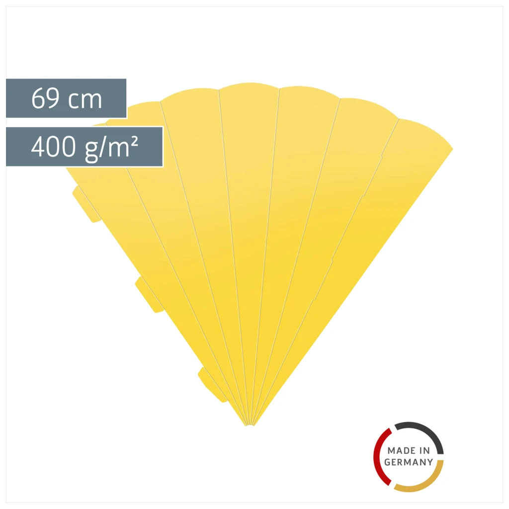Schultüten-Zuschnitt | 69 cm, 400 g/m², sonnengelb