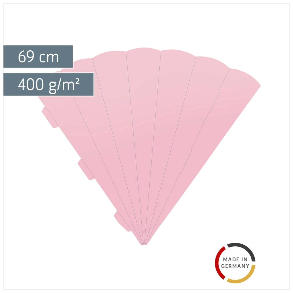 Schultüten-Rohling Zuschnitt | 69 cm, 400 g/m², rosa