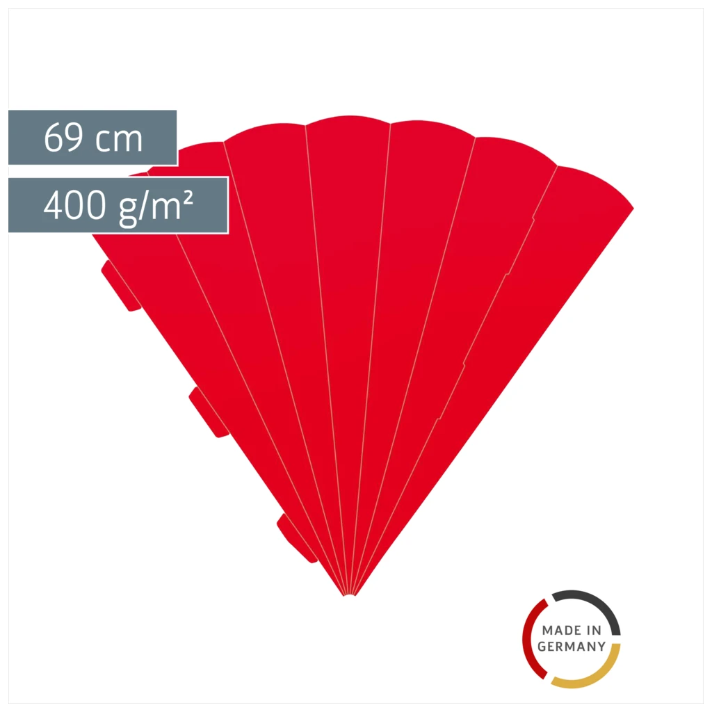 Schultüten-Rohling Zuschnitt | 69 cm, 400 g/m², hellrot