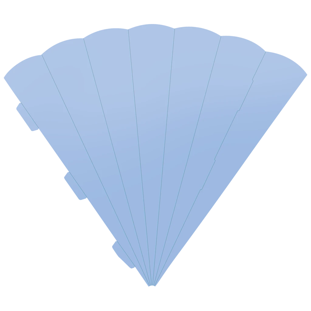 Schultüten-Rohling Zuschnitt | 69 cm, 400 g/m², hellblau