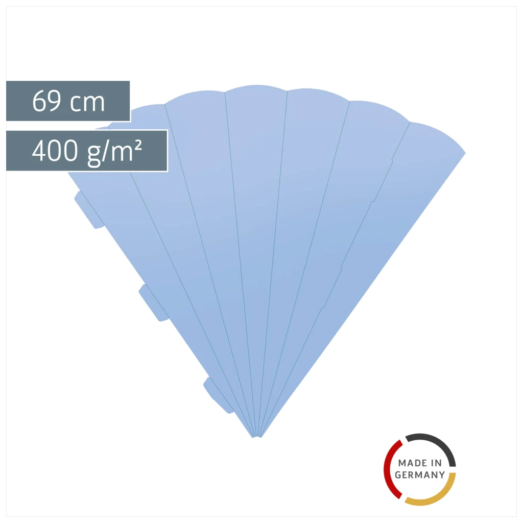 Schultüten-Zuschnitt | 69 cm, 400 g/m², hellblau
