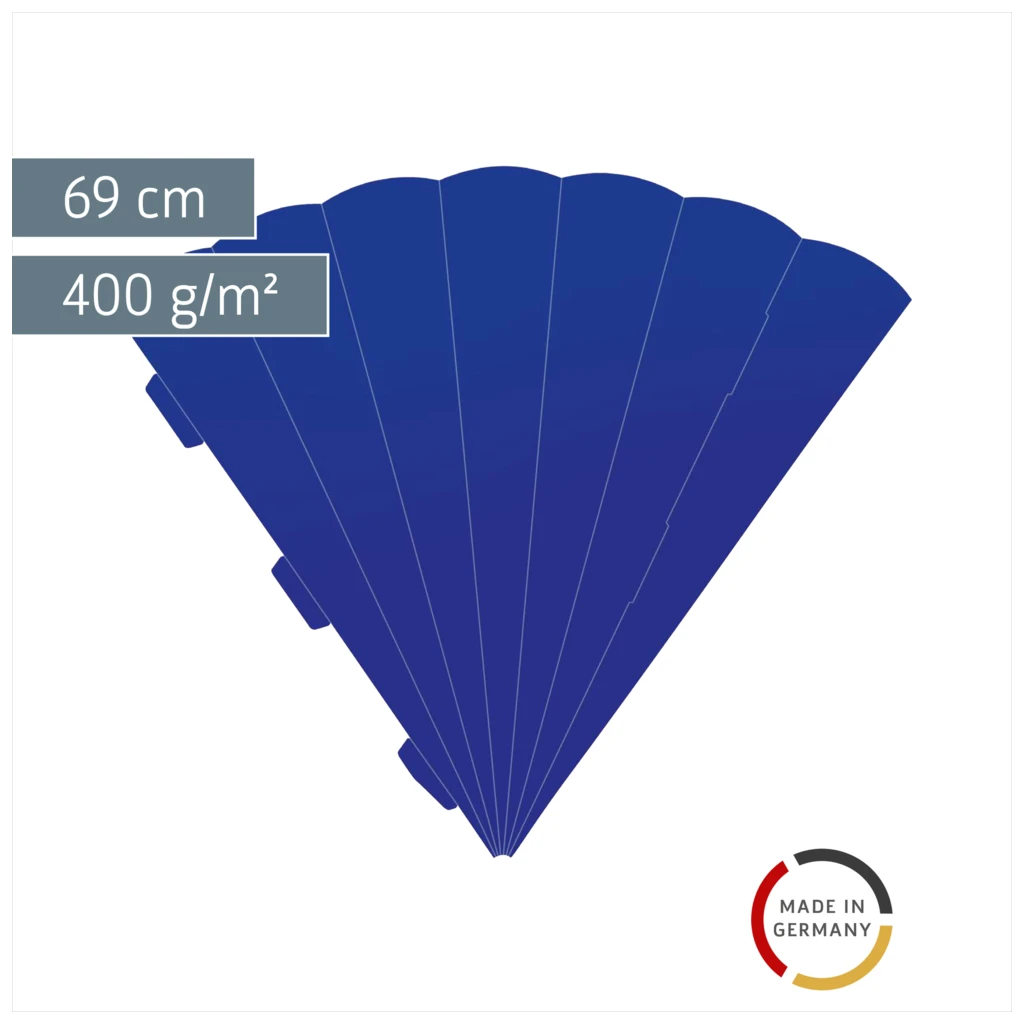Schultüten-Rohling Zuschnitt | 69 cm, 400 g/m², königsblau