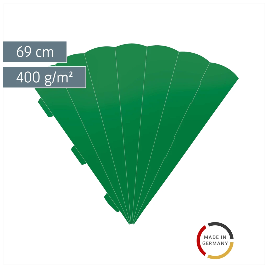 Schultüten-Zuschnitt | 69 cm, 400 g/m², mittelgrün