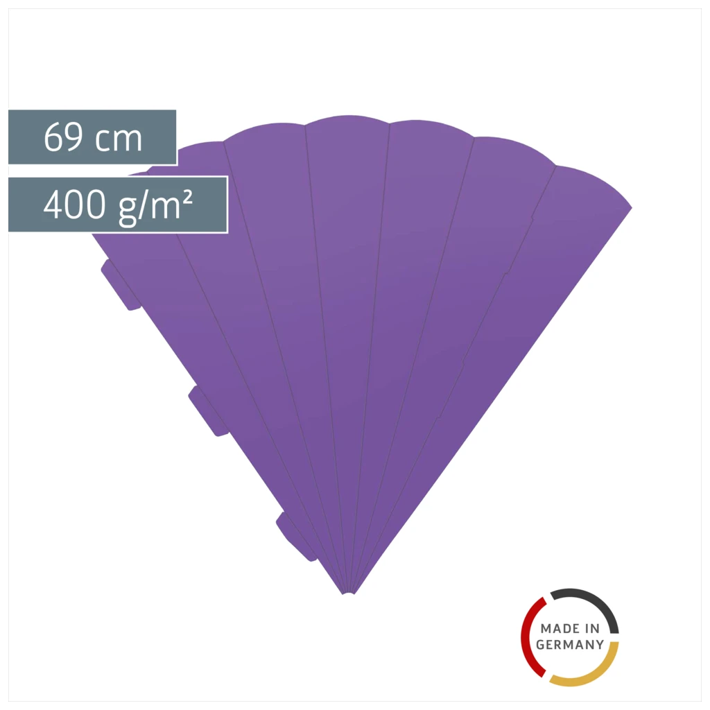 Schultüten-Rohling Zuschnitt | 69 cm, 400 g/m², hellviolett