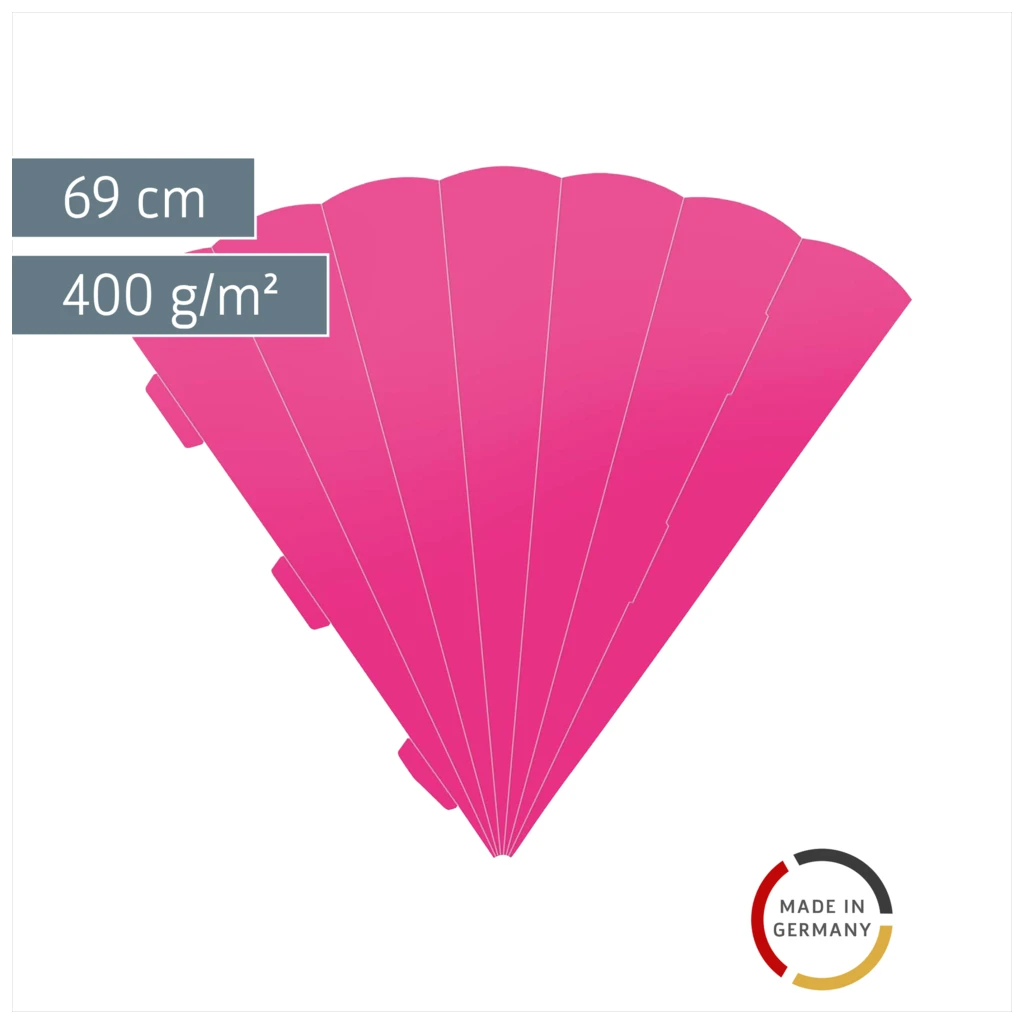 Schultüten-Rohling Zuschnitt | 69 cm, 400 g/m², pink