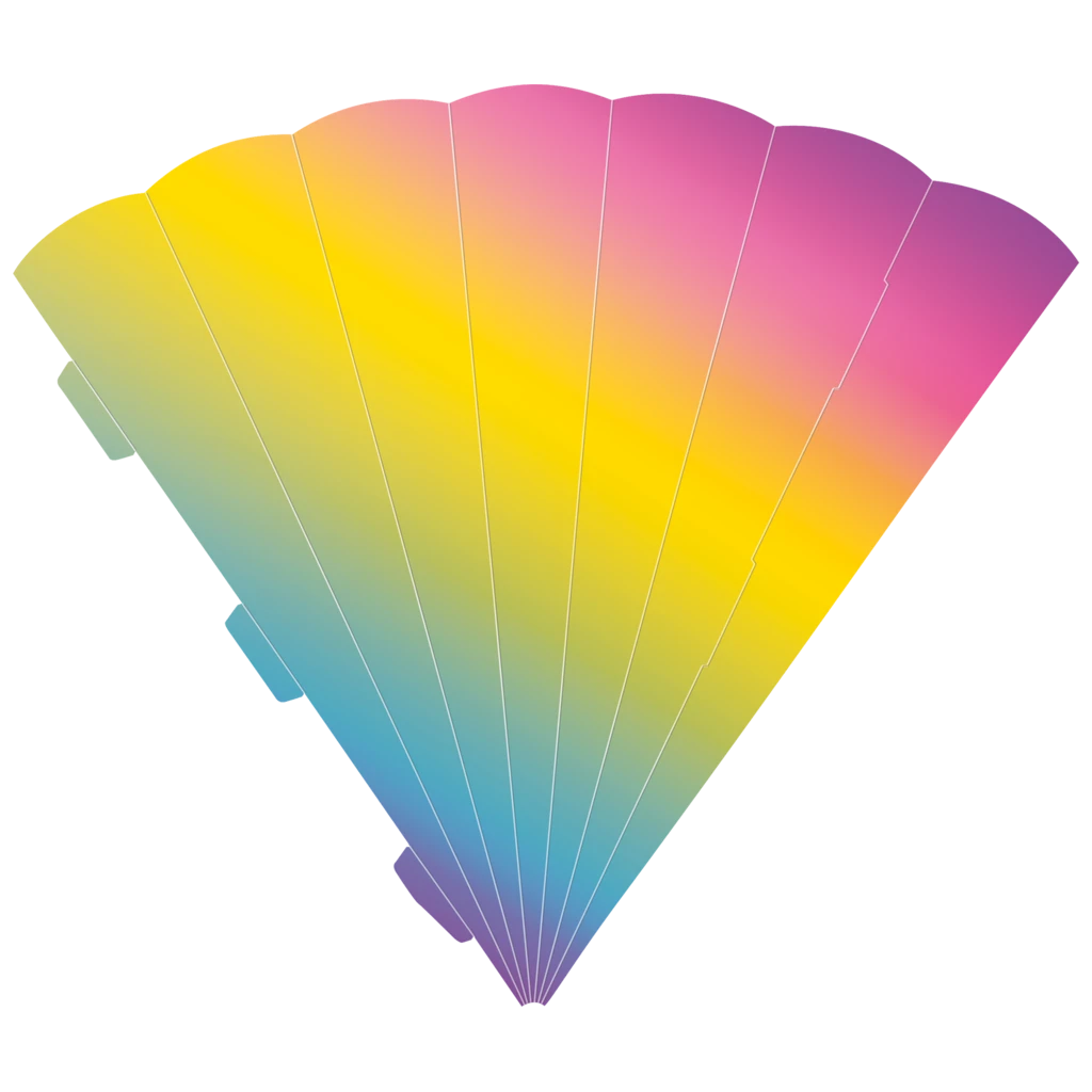 Schultüten-Rohling Zuschnitt | 69 cm, 400 g/m², regenbogen