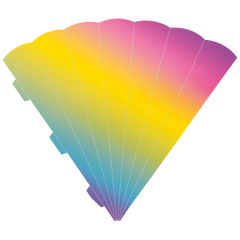 Schultüten-Rohling Zuschnitt | 69 cm, 400 g/m², regenbogen