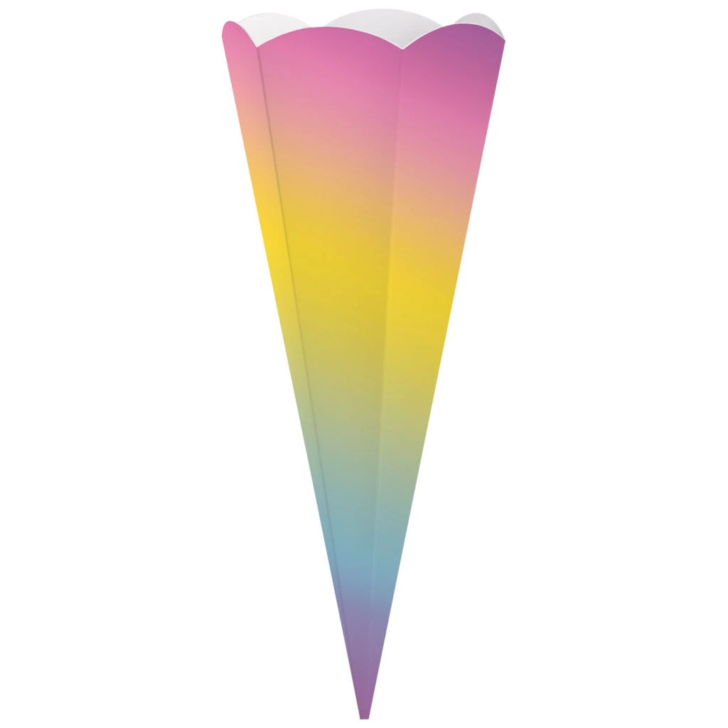 Schultüten-Rohling Zuschnitt | 69 cm, 400 g/m², regenbogen