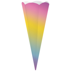 Schultüten-Rohling Zuschnitt | 69 cm, 400 g/m², regenbogen