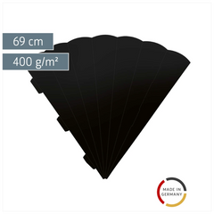 Schultüten-Rohling Zuschnitt | 69 cm, 400 g/m², schwarz