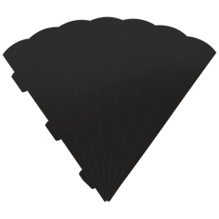 Schultüten-Rohling Zuschnitt | 69 cm, 400 g/m², schwarz