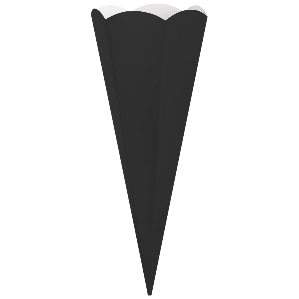 Schultüten-Rohling Zuschnitt | 69 cm, 400 g/m², schwarz