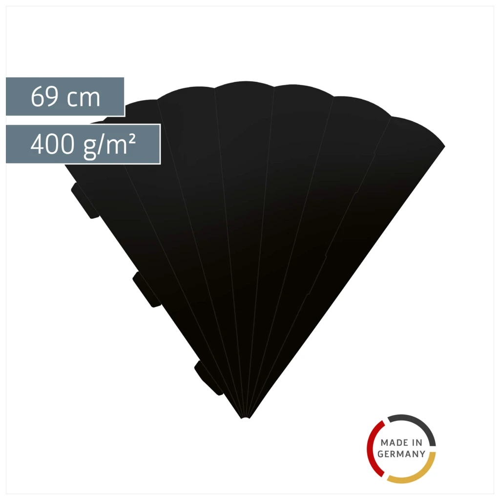 Schultüten-Zuschnitt | 69 cm, 400 g/m², schwarz