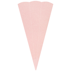 Schultüten-Rohling Zuschnitt mit Glitter | 69 cm, 400 g/m², rosa