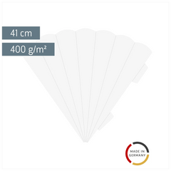 Schultüten-Rohling Zuschnitt | 41 cm, 400 g/m², weiß