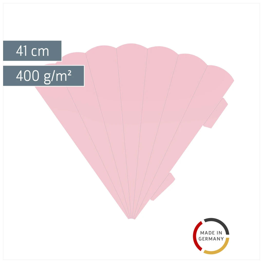 Schultüten-Rohling Zuschnitt | 41 cm, 400 g/m², rosa