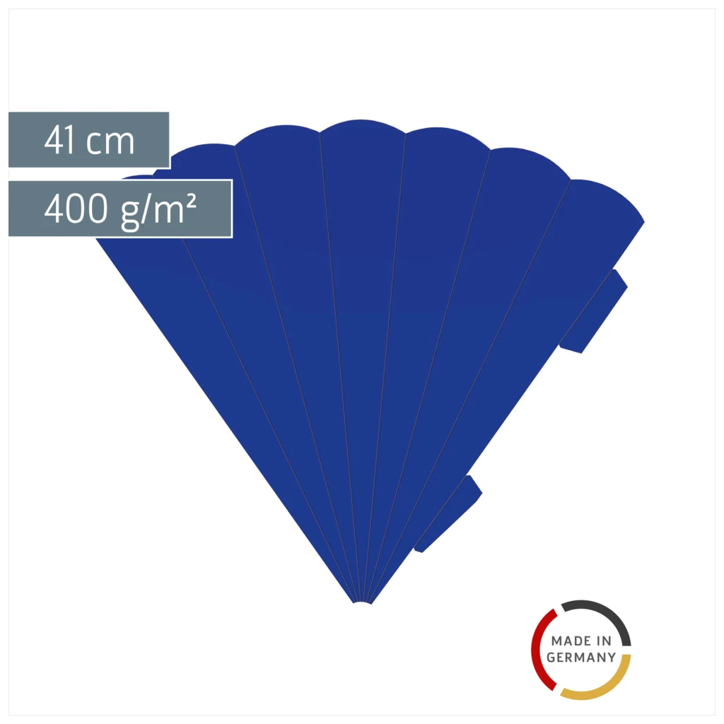 Schultüten-Rohling Zuschnitt | 41 cm, 400 g/m², königsblau