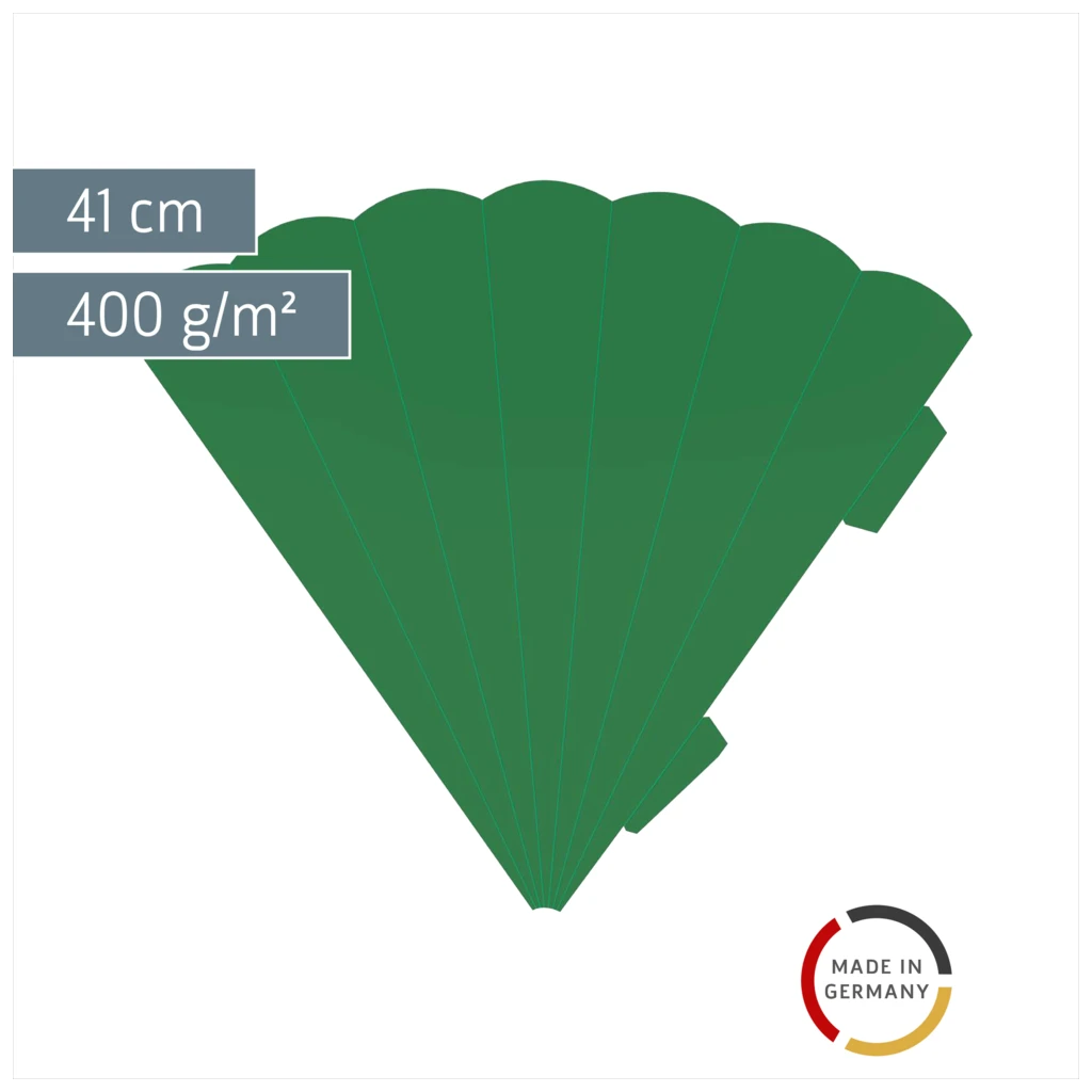 Schultüten-Rohling Zuschnitt | 41 cm, 400 g/m², mittelgrün