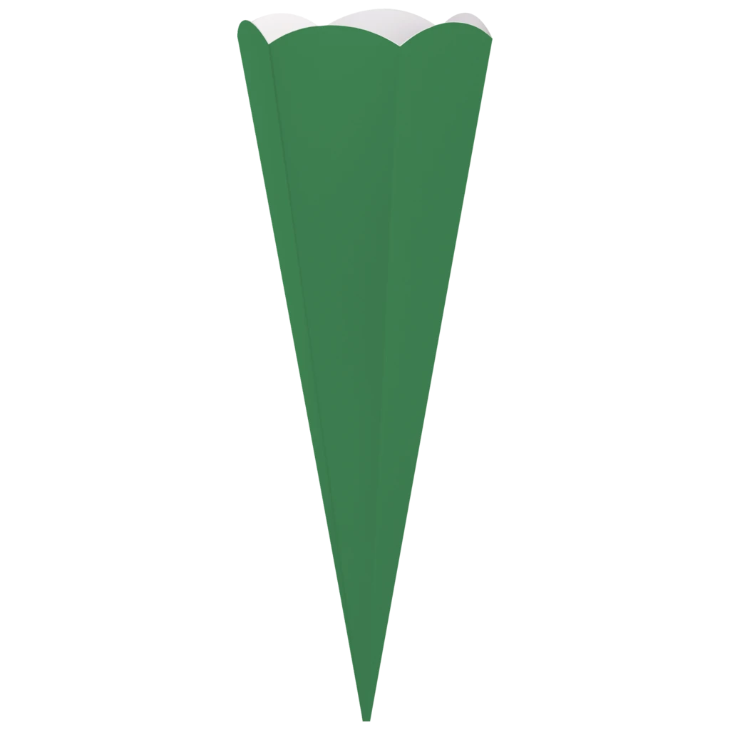 Schultüten-Rohling Zuschnitt | 41 cm, 400 g/m², mittelgrün