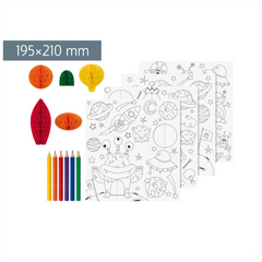 3D-Mal-Set „Weltall“ | 195×210 mm