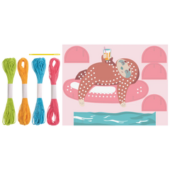 Stick-Figuren-Set „Faultier“ | 185×130×50 mm, mehrfarbig