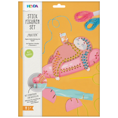 Stick-Figuren-Set „Faultier“ | 185×130×50 mm, mehrfarbig