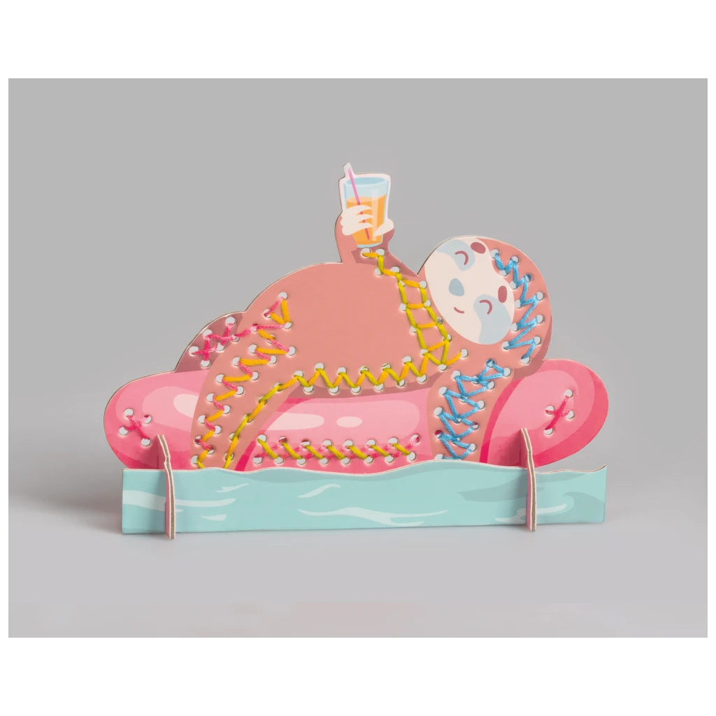 Stick-Figuren-Set „Faultier“ | 185×130×50 mm, mehrfarbig