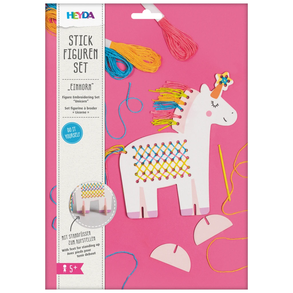 Stick-Figuren-Set „Einhorn“ | 145×165×50 mm, mehrfarbig