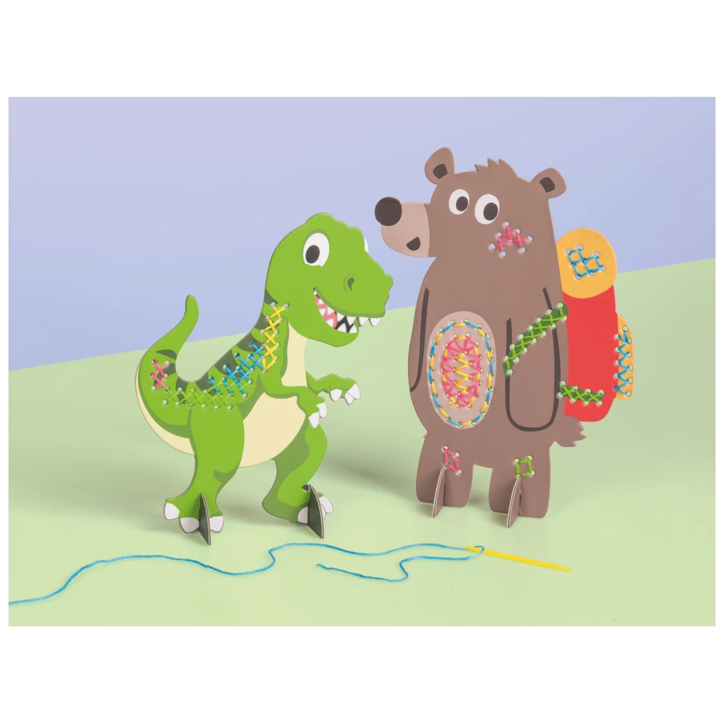 Stick-Figuren-Set „Dinosaurier“ | 155×190×50 mm, mehrfarbig