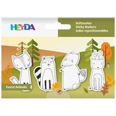 Haftmarker „Waldtiere“ | weiß, 80 Stück