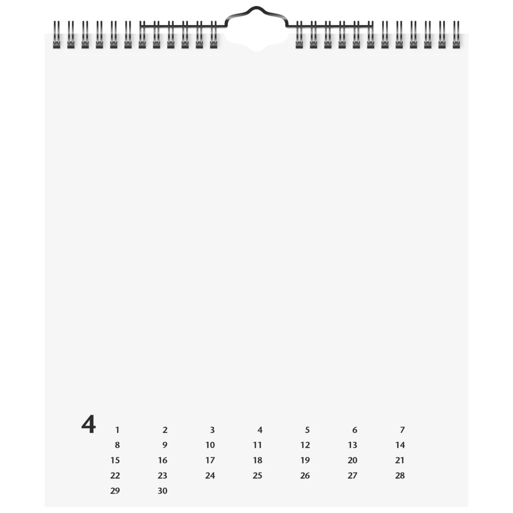 Bastel- und Fotokalender immerwährend | 21,5×24 cm, weiß