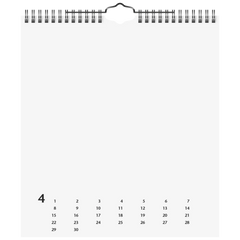 Bastel- und Fotokalender immerwährend | 21,5×24 cm, weiß