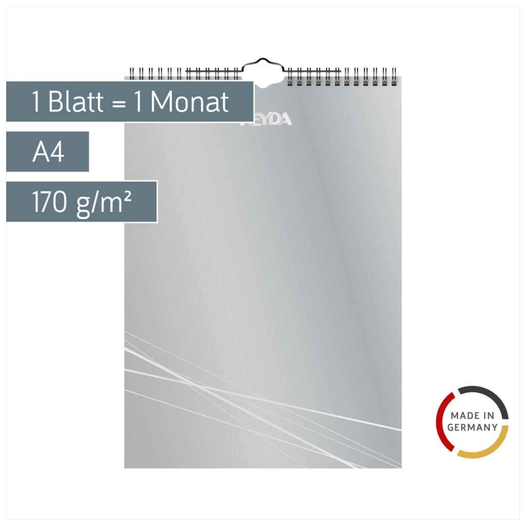 Bastel- und Fotokalender immerwährend | A4, silber