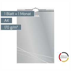 Bastel- und Fotokalender immerwährend | A4, silber