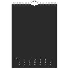 Bastel- und Fotokalender immerwährend | A4, silber
