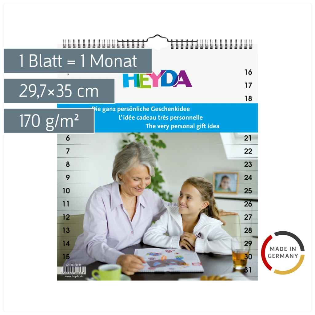 Bastel- und Fotokalender „Enkel“ immerwährend | 29,7×35 cm