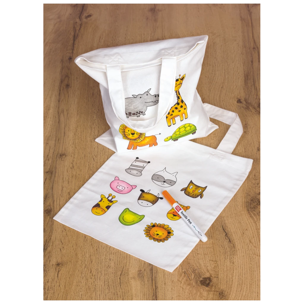 Bastel-Set Stoff bemalen „Animals & Zoo“ Kindertaschen