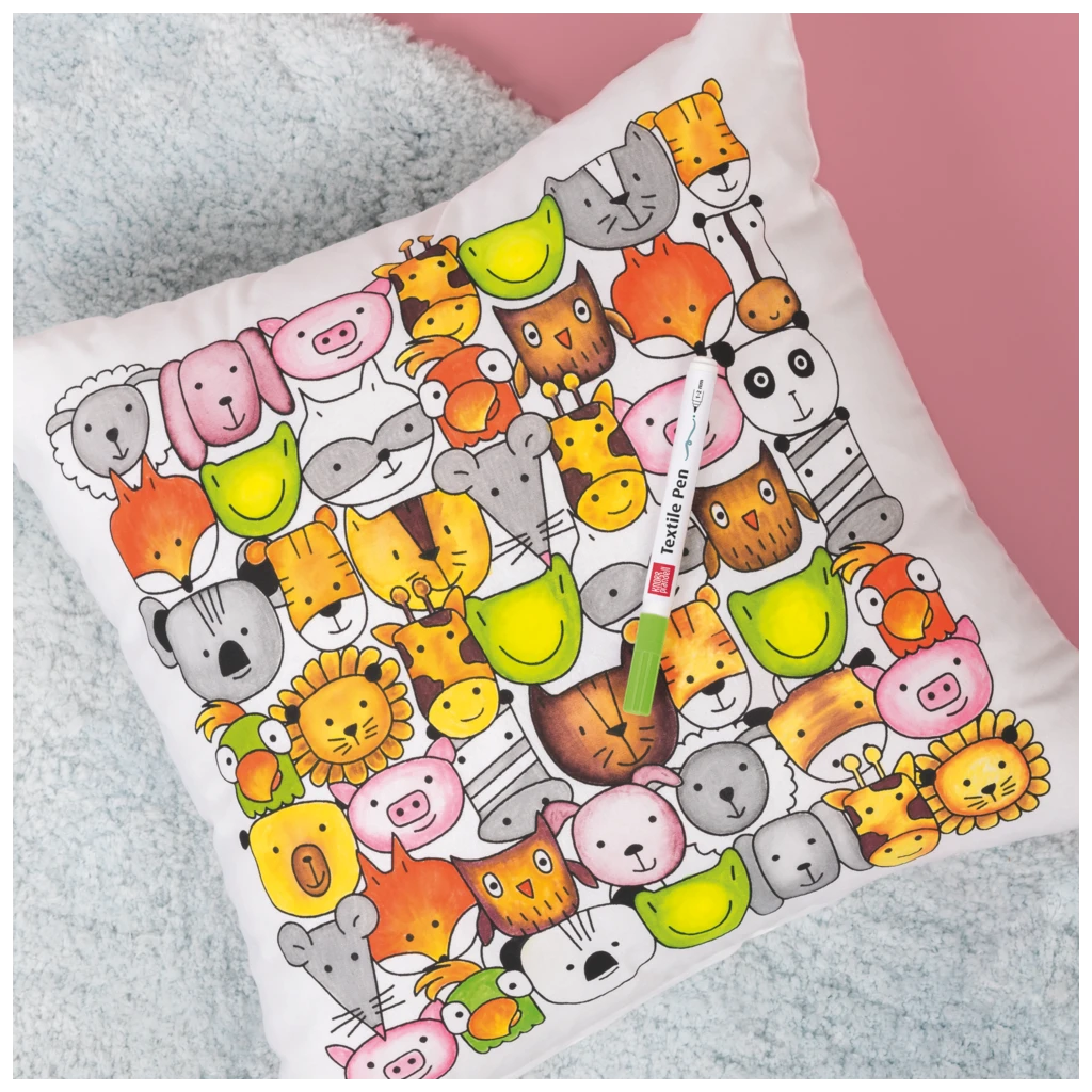 Bastel-Set Stoff bemalen „Animals“ Kissen