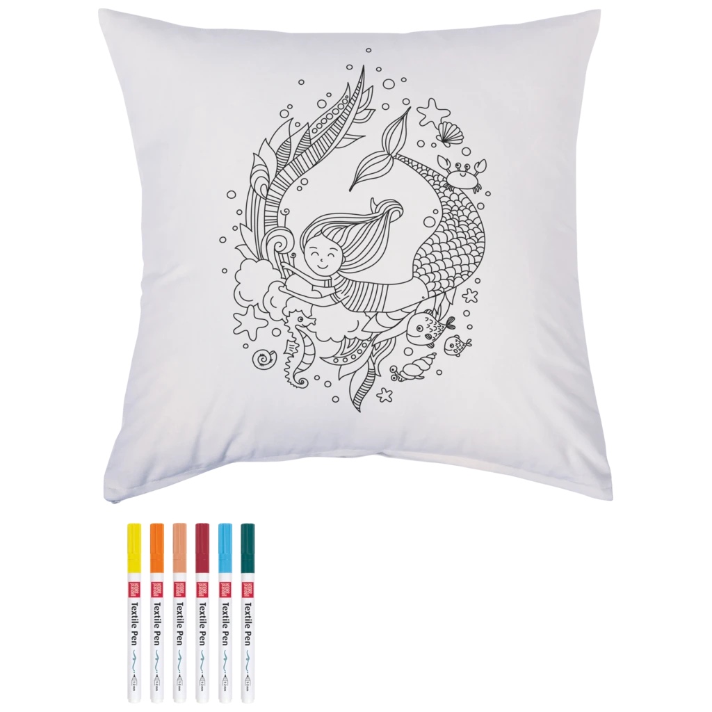 Bastel-Set Stoff bemalen „Mermaid“ Kissen