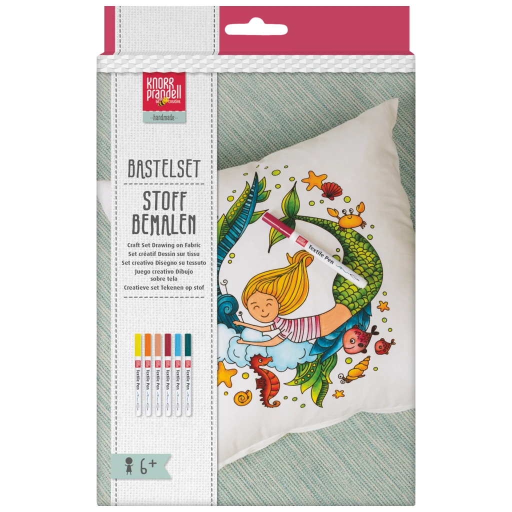 Bastel-Set Stoff bemalen „Mermaid“ Kissen