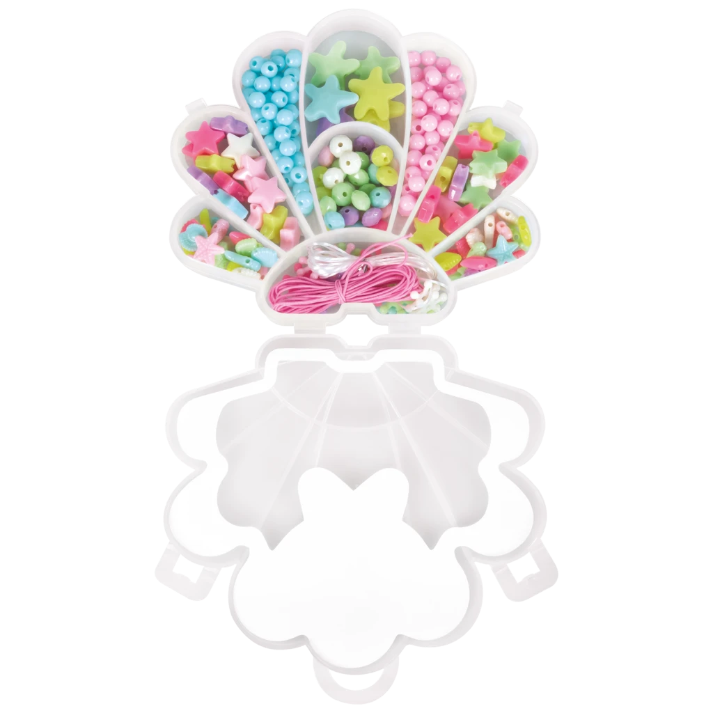 Schmuck-Set „Seashell“ | 130×120×25 mm, mehrfarbig, pastell, 40 g