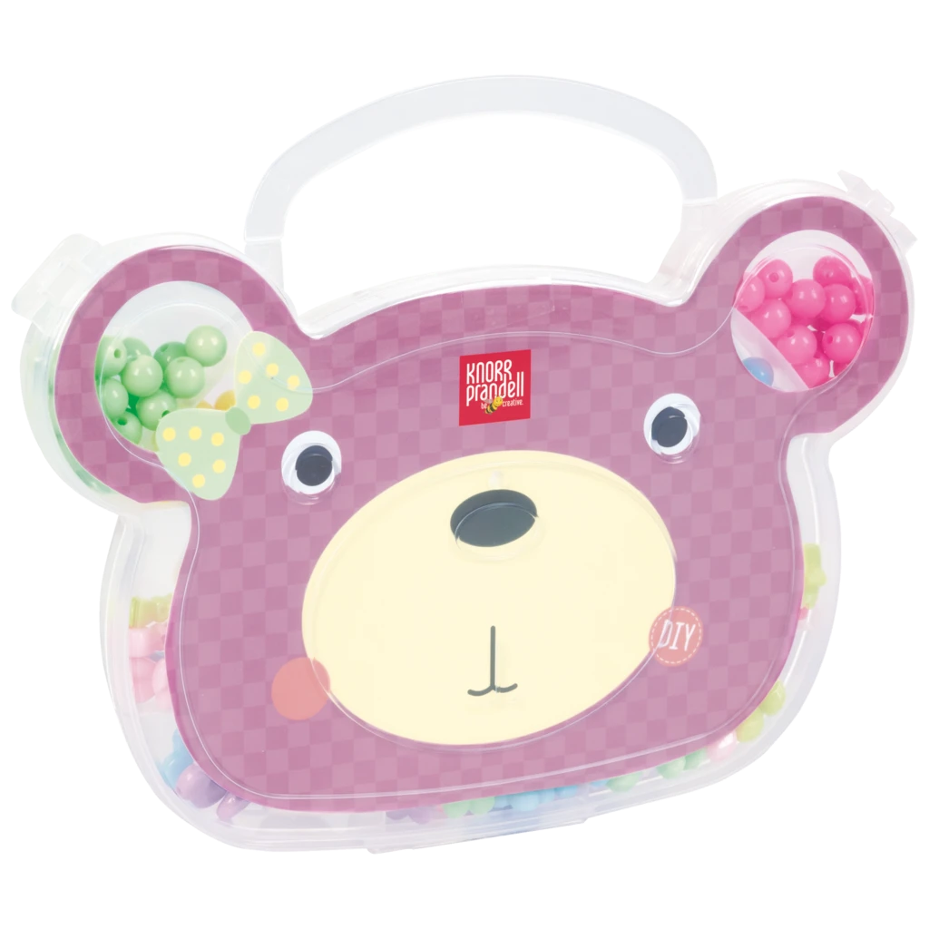 Schmuck-Set „Teddy“ | 190×130×20 mm, mehrfarbig, pastell, 68 g