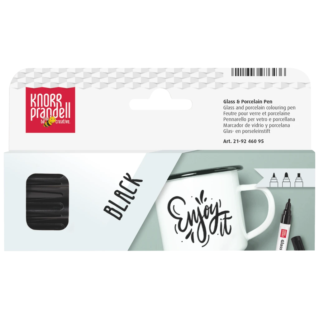 Glass & Porcelain Pen-Set „Black“ | schwarz