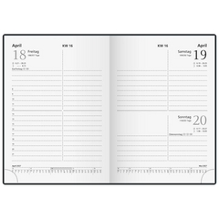 Taschenkalender 2027 | A6, Kunststoff, schwarz