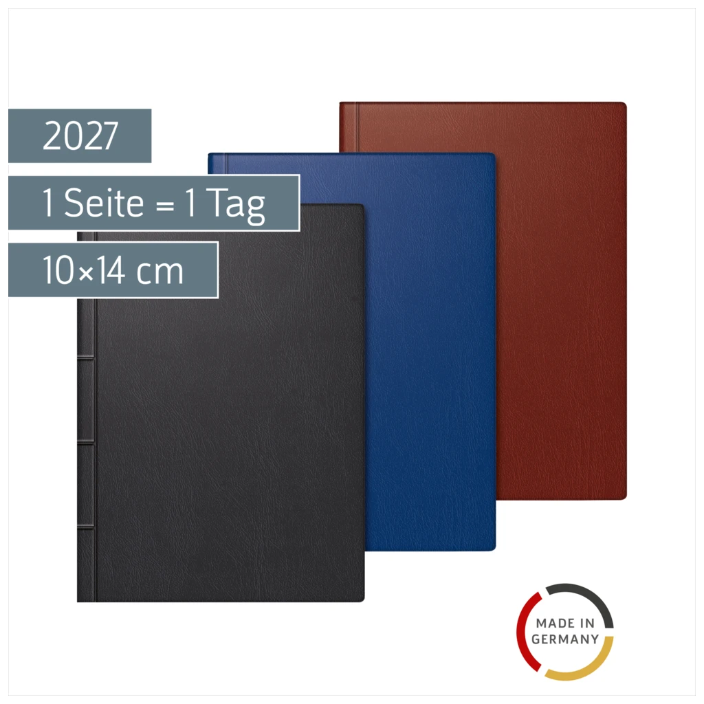 Taschenkalender 2027 | A6, Kunststoff, sortiert