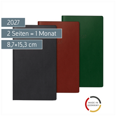 Taschenkalender 2027 | A6, Kunststoff, sortiert