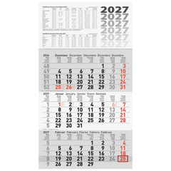 3-Monatskalender 2027 | 30×52 cm