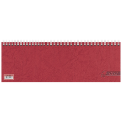Querterminbuch 2027 | 29,7×10,5 cm, Karton, rot
